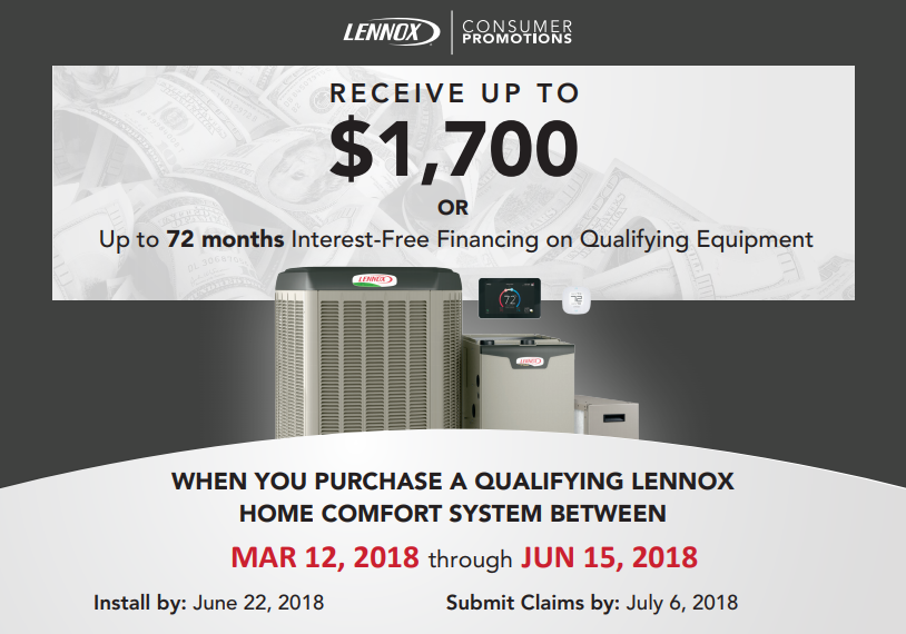2018 Lennox Promotional flyer